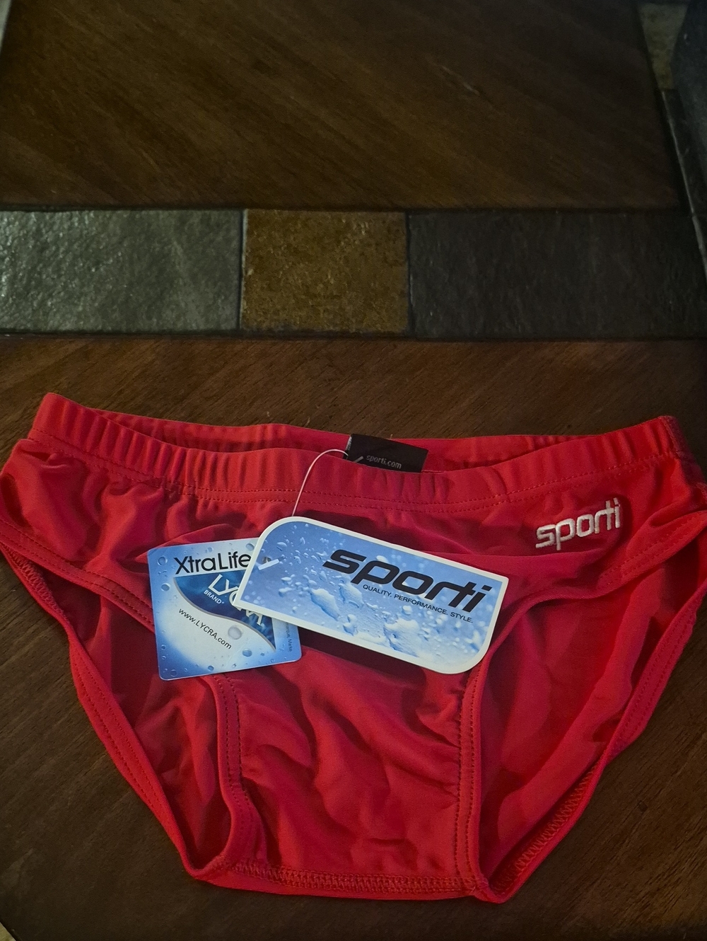 Sporti Men's Red Performance Brief